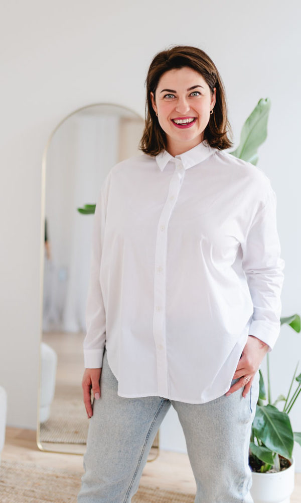 Dámská bavlněná košile OVERSIZE bílá