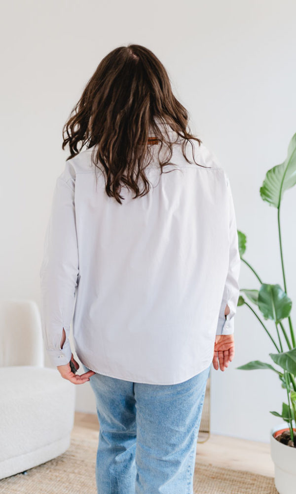 Dámská bavlněná košile OVERSIZE šedá