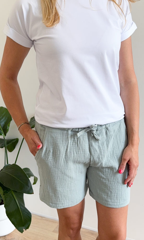 Dámské mušelínové kraťasy MEDA mint