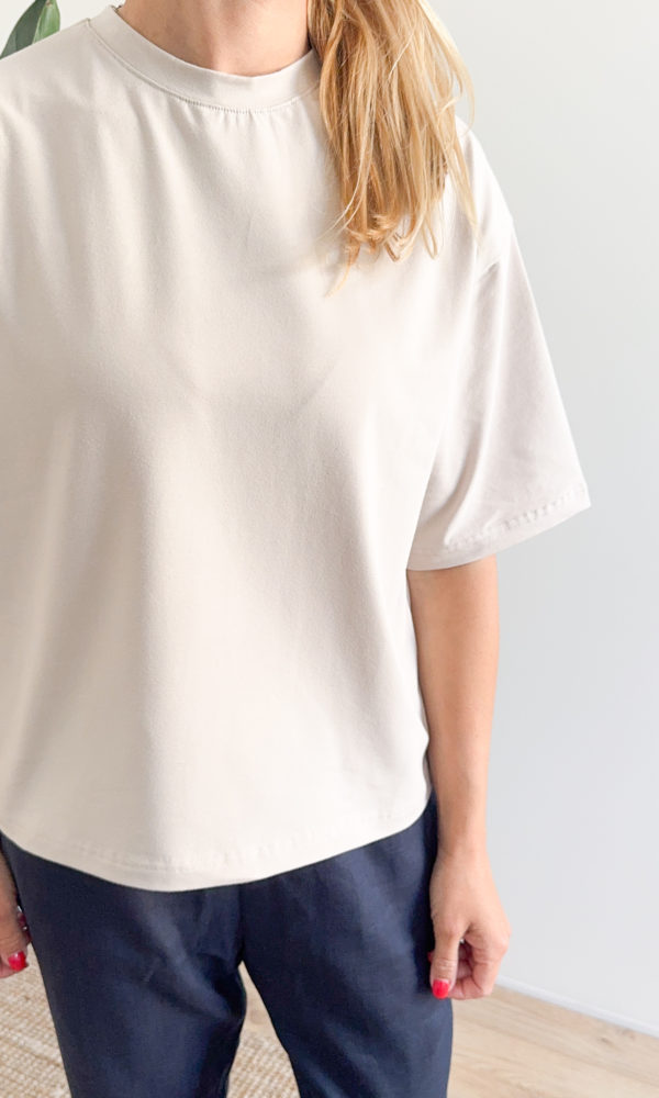 Dámské tričko OVERSIZE béžové