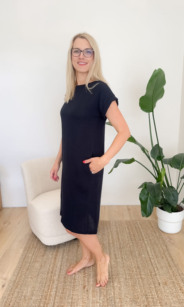 Dámské mušelínové šaty MEDA černé