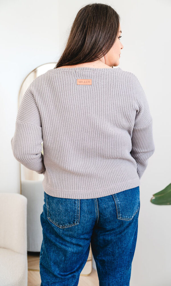 Dámský svetr ZARA šedo-hnědý