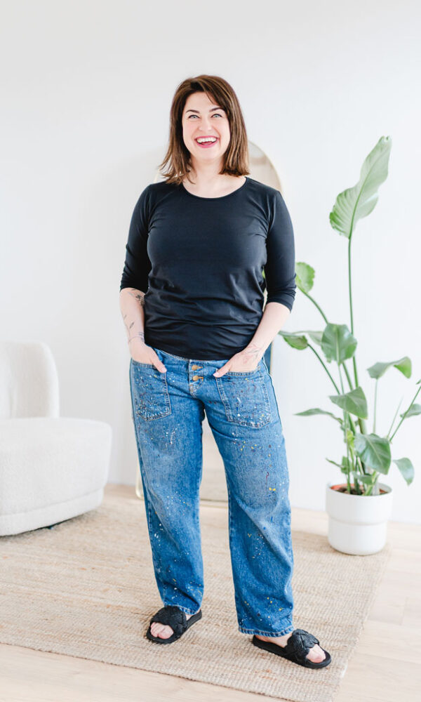 Dámské tričko BASIC 3/4 rukáv černé