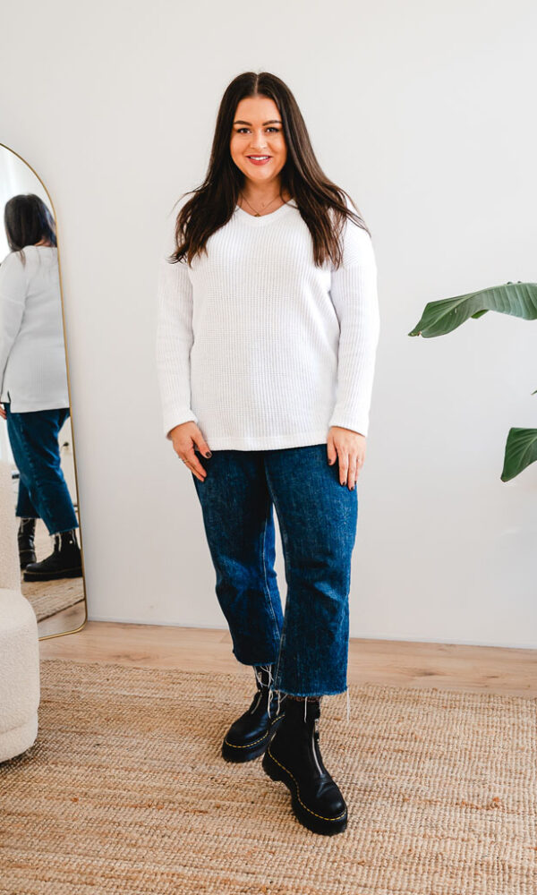 Dámský svetr ZARA “V bílý